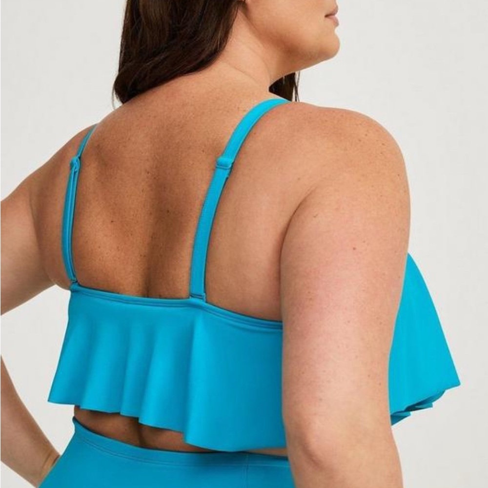 Torrid Blue Ruffle Bikini Set - Picture 4 of 4
